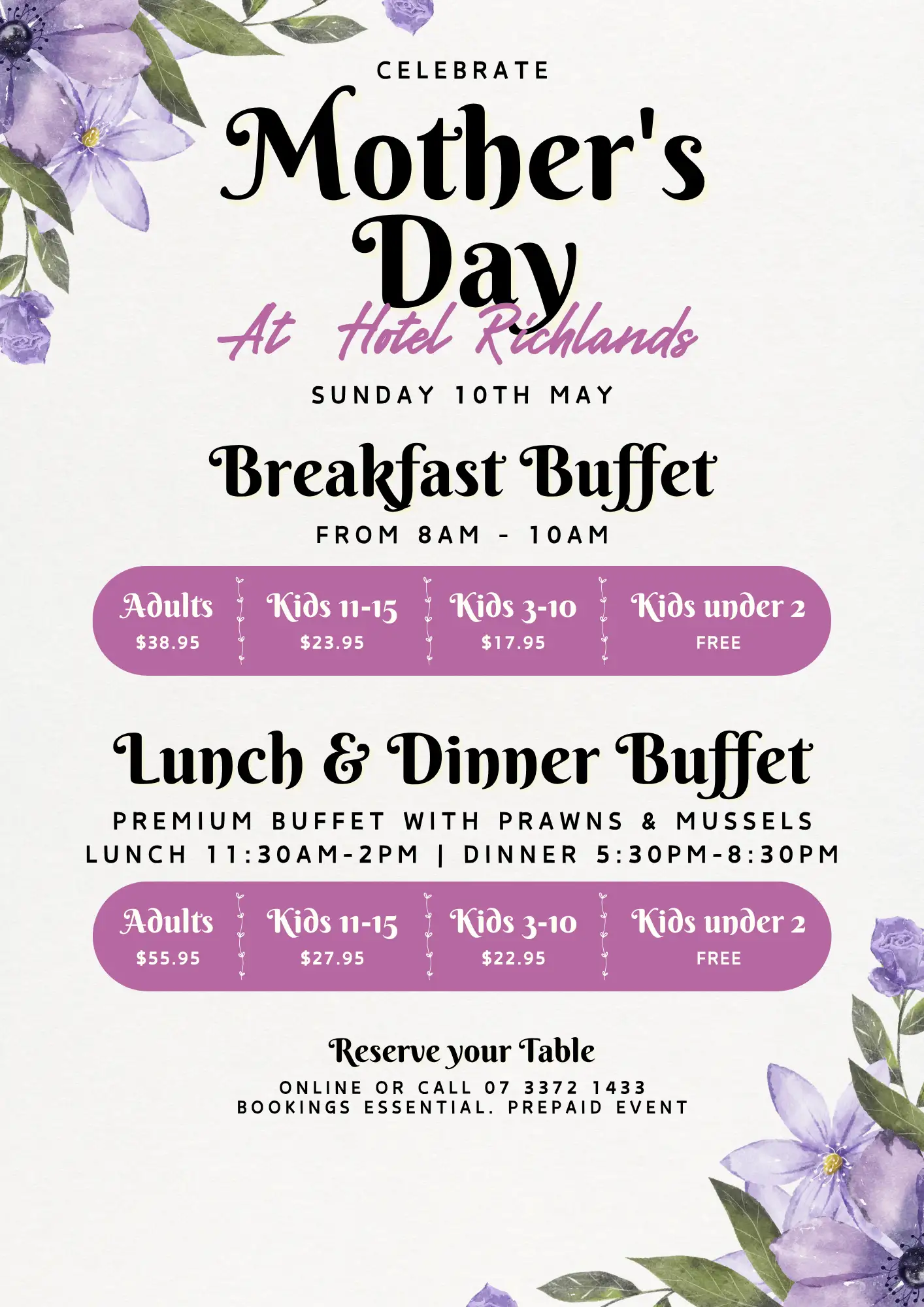 Mother’s Day Buffet Celebration