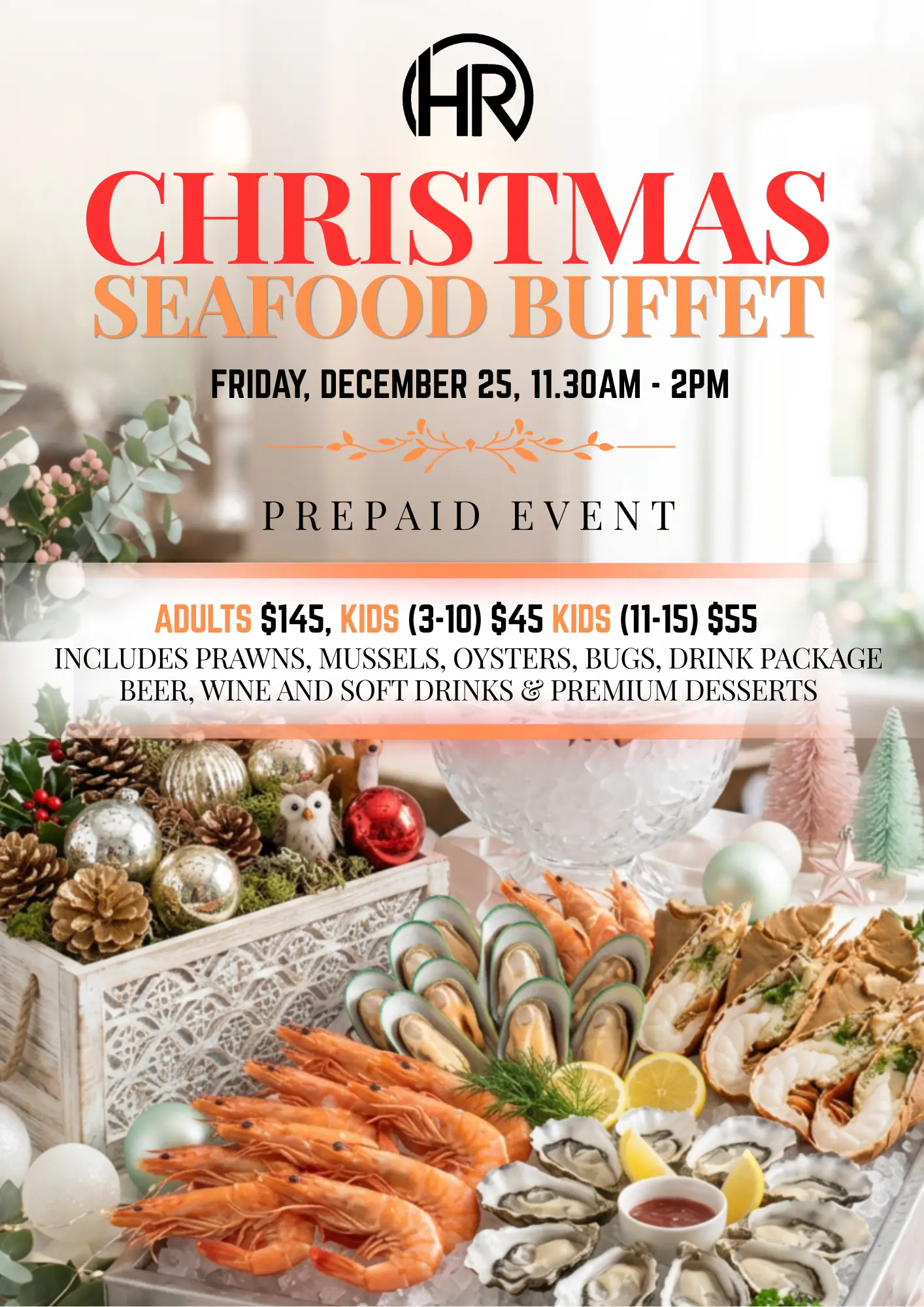 Christmas Day Seafood Buffet